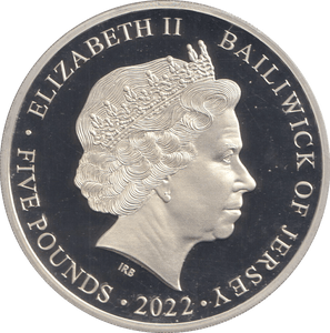 2022 SILVER PROOF FIVE POUND PLATINUM JUBILEE - SILVER WORLD COINS - Cambridgeshire Coins