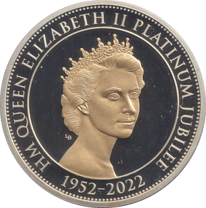 2022 SILVER PROOF FIVE POUND PLATINUM JUBILEE - SILVER WORLD COINS - Cambridgeshire Coins