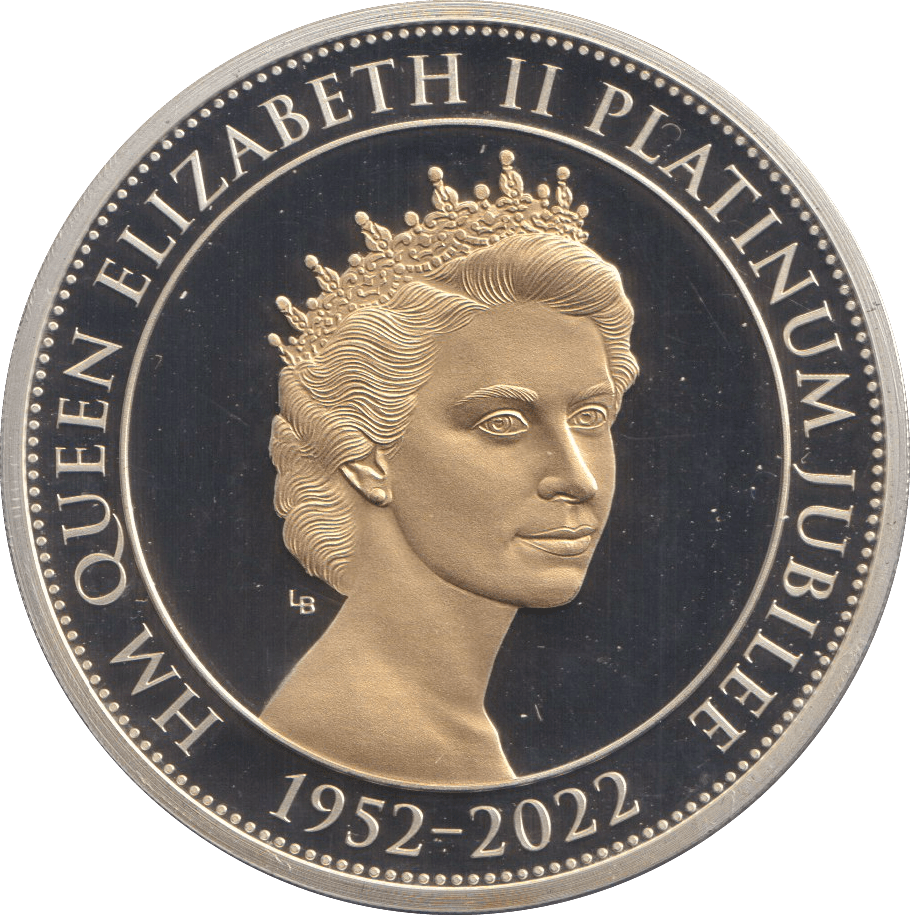 2022 SILVER PROOF FIVE POUND PLATINUM JUBILEE - SILVER WORLD COINS - Cambridgeshire Coins