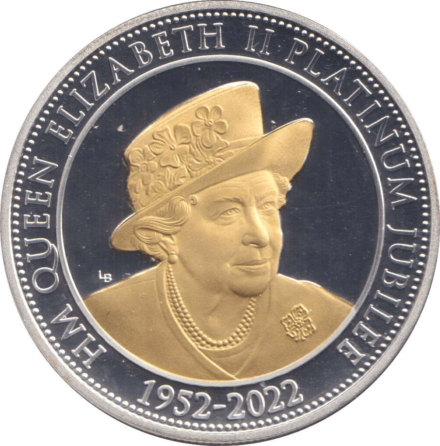 2022 SILVER PROOF FIVE POUND PLATINUM JUBILEE - SILVER WORLD COINS - Cambridgeshire Coins