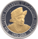 2022 SILVER PROOF FIVE POUND PLATINUM JUBILEE - SILVER WORLD COINS - Cambridgeshire Coins