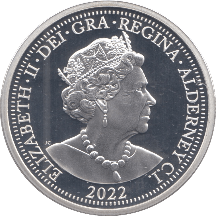 2022 SILVER PROOF TWO POUNDS ALDERNEY - SILVER WORLD COINS - Cambridgeshire Coins