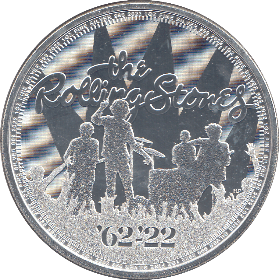 2022 SILVER TWO POUNDS THE ROLLING STONES ( BU ) - SILVER WORLD COINS - Cambridgeshire Coins
