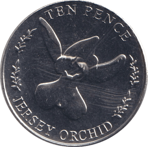 2022 TEN PENCE JERSEY ORCHID GREAT BRITAIN FLOWERS - 10p BU - Cambridgeshire Coins