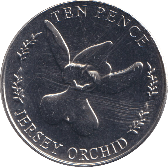2022 TEN PENCE JERSEY ORCHID GREAT BRITAIN FLOWERS - 10p BU - Cambridgeshire Coins