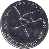 2022 TEN PENCE JERSEY ORCHID GREAT BRITAIN FLOWERS - 10p BU - Cambridgeshire Coins