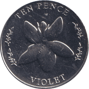2022 TEN PENCE VIOLET GREAT BRITAIN FLOWERS - 10p BU - Cambridgeshire Coins