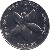 2022 TEN PENCE VIOLET GREAT BRITAIN FLOWERS - 10p BU - Cambridgeshire Coins