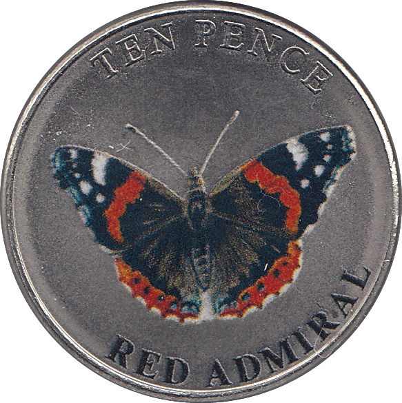 2022 TEN PENCE WILDLIFE COLLECTION RED ADMIRAL - WORLD COINS - Cambridgeshire Coins