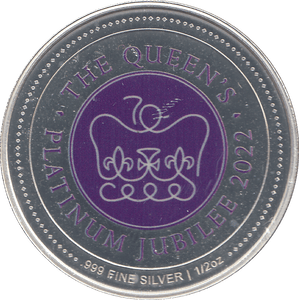 2022 THE QUEENS PLATINUM JUBILEE 1/2 OZ OF .999 SILVER - WORLD COINS - Cambridgeshire Coins