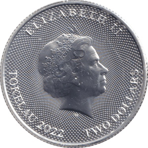 2022 TWO DOLLARS SILVER PROOF HIBERNIA - SILVER WORLD COINS - Cambridgeshire Coins