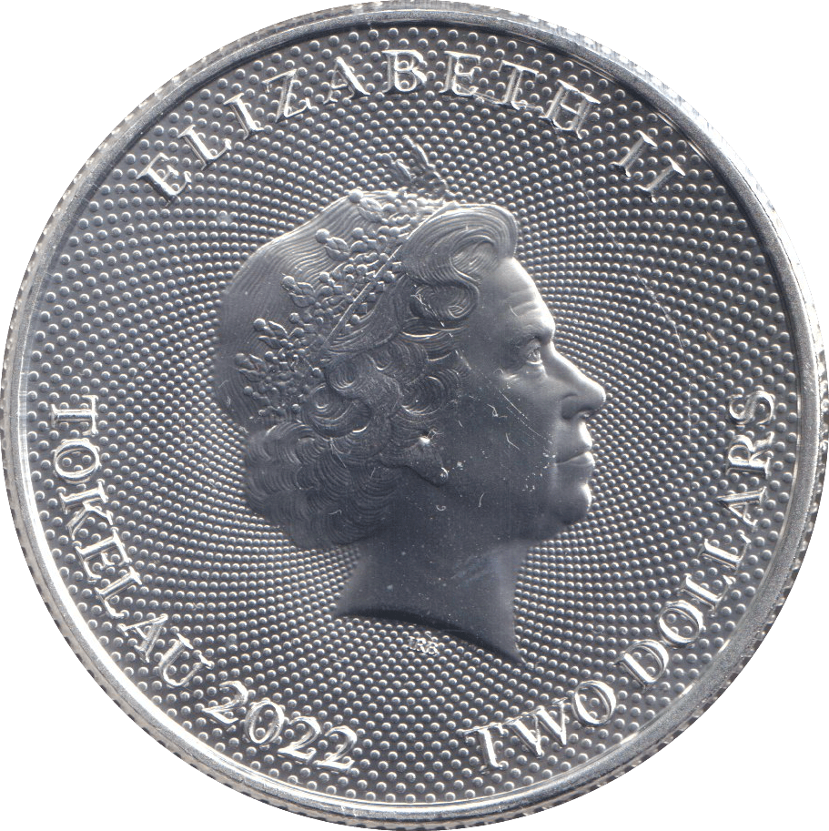 2022 TWO DOLLARS SILVER PROOF HIBERNIA - SILVER WORLD COINS - Cambridgeshire Coins