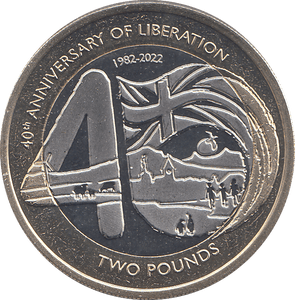 2022 TWO POUNDS 40TH ANNIVERSARY OF LIBERATION ( BU ) - WORLD COINS - Cambridgeshire Coins