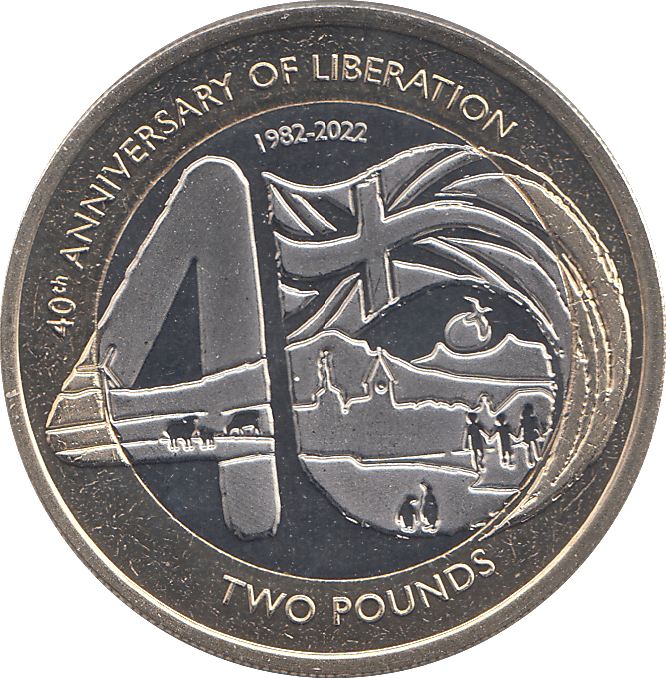 2022 TWO POUNDS 40TH ANNIVERSARY OF LIBERATION ( BU ) - WORLD COINS - Cambridgeshire Coins