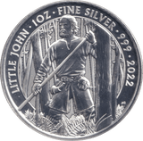2022 TWO POUNDS SILVER PROOF LITTLE JOHN - WORLD COINS - Cambridgeshire Coins