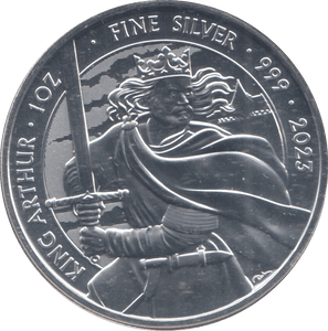 2023 1 OZ FINE SILVER 999 PROOF KING ARTHUR 2 POUNDS - SILVER WORLD COINS - Cambridgeshire Coins