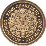 2023 22CT GOLD CORONATION KING CHARLES III 1/8TH SOVEREIGN ( PROOF ) - GOLD WORLD COINS - Cambridgeshire Coins