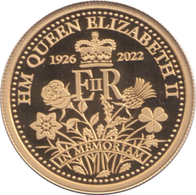 2023 22CT GOLD QUEEN ELIZABETH II IN MEMORIAM 1/2OZ SOVEREIGN ( PROOF ) - GOLD WORLD COINS - Cambridgeshire Coins