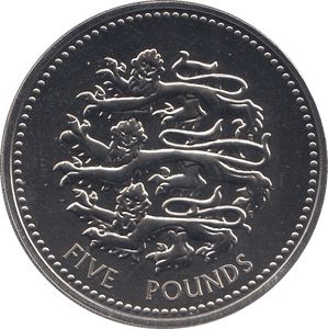 2023 5 POUNDS THREE LIONS ( BU ) - WORLD COINS - Cambridgeshire Coins