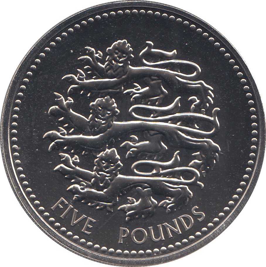 2023 5 POUNDS THREE LIONS ( BU ) - WORLD COINS - Cambridgeshire Coins