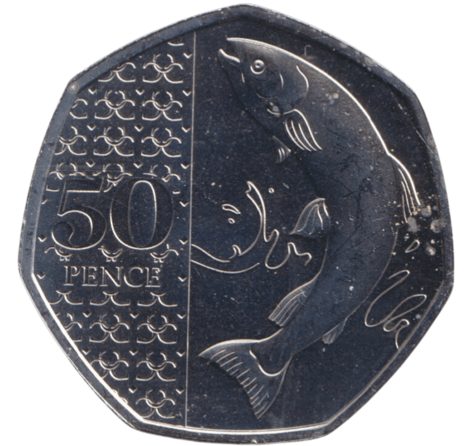 2023 50 PENCE ATLANTIC SALMON ( BU ) - WORLD COINS - Cambridgeshire Coins