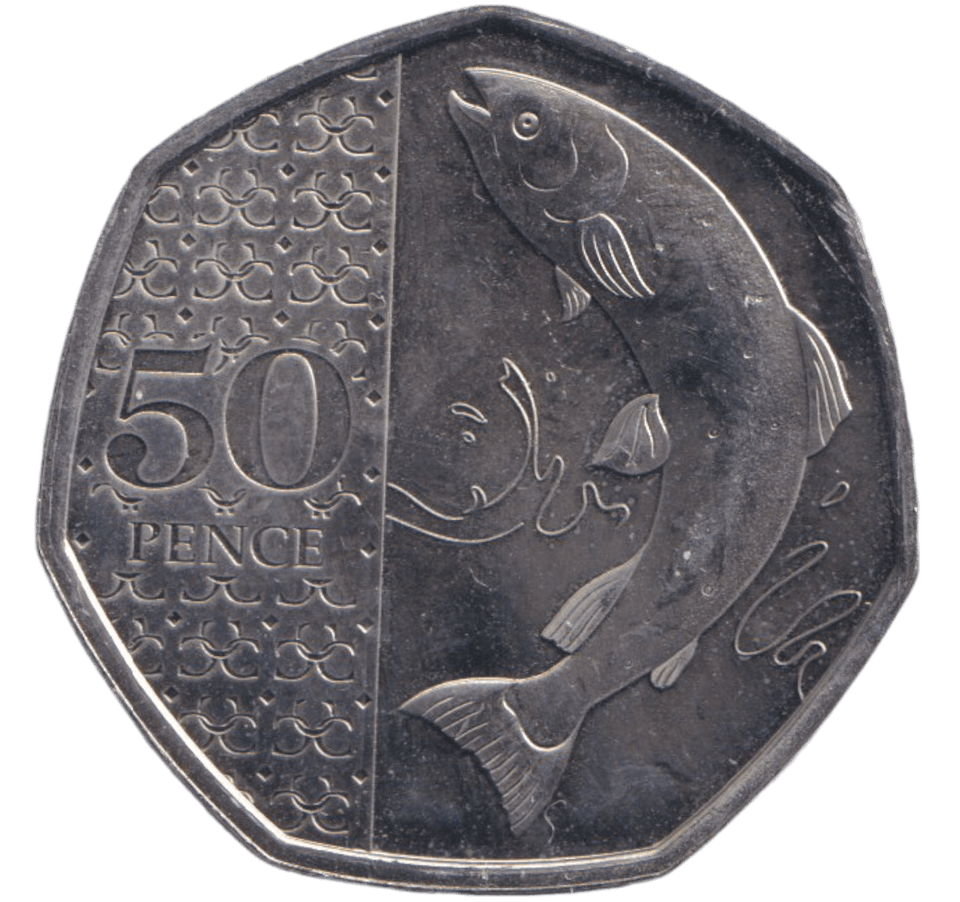 2023 50 PENCE ATLANTIC SALMON ( UNC ) - WORLD COINS - Cambridgeshire Coins