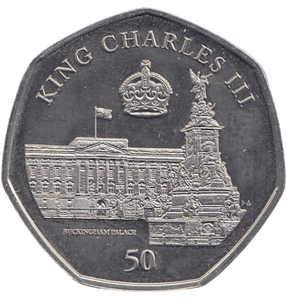 2023 50 PENCE BUCKINGHAM PALACE KING CHARLES III - WORLD COINS - Cambridgeshire Coins