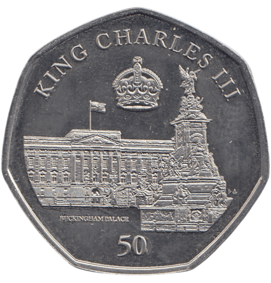 2023 50 PENCE BUCKINGHAM PALACE KING CHARLES III - WORLD COINS - Cambridgeshire Coins