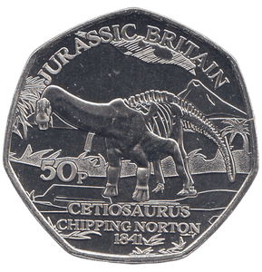 2023 50 PENCE JURASSIC BRITAIN CETIOSAURUS ( BU ) - WORLD COINS - Cambridgeshire Coins