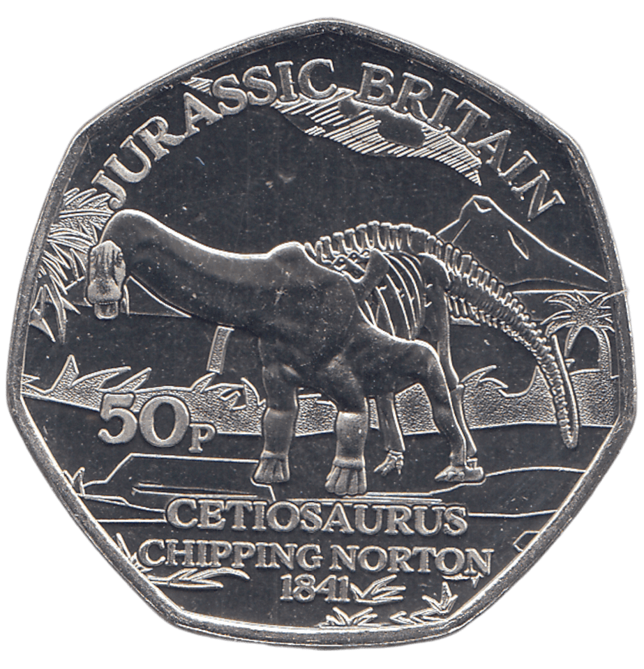2023 50 PENCE JURASSIC BRITAIN CETIOSAURUS ( BU ) - WORLD COINS - Cambridgeshire Coins