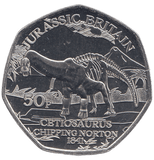 2023 50 PENCE JURASSIC BRITAIN CETIOSAURUS ( BU ) - WORLD COINS - Cambridgeshire Coins