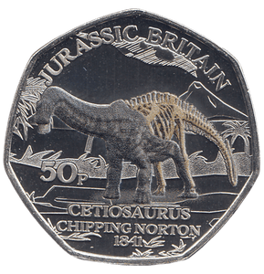 2023 50 PENCE JURASSIC BRITAIN CETIOSAURUS COLOURED ( BU ) - WORLD COINS - Cambridgeshire Coins