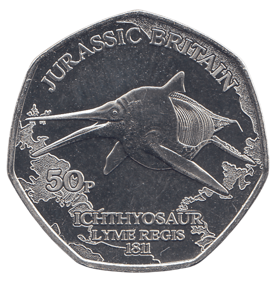 2023 50 PENCE JURASSIC BRITAIN ICHTHYOSAUR ( BU ) - WORLD COINS - Cambridgeshire Coins