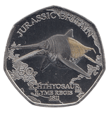2023 50 PENCE JURASSIC BRITAIN ICHTHYOSAUR COLOURED ( BU ) - WORLD COINS - Cambridgeshire Coins