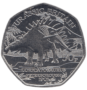 2023 50 PENCE JURASSIC BRITAIN LORICATOSAURUS ( BU ) - WORLD COINS - Cambridgeshire Coins