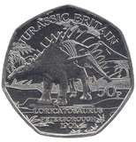 2023 50 PENCE JURASSIC BRITAIN LORICATOSAURUS ( BU ) - WORLD COINS - Cambridgeshire Coins