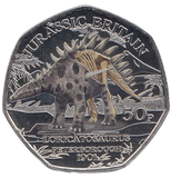 2023 50 PENCE JURASSIC BRITAIN LORICATOSAURUS COLOURED ( BU ) - WORLD COINS - Cambridgeshire Coins
