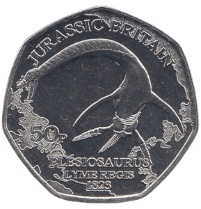 2023 50 PENCE JURASSIC BRITAIN PLESIOSAURUS ( BU ) - WORLD COINS - Cambridgeshire Coins