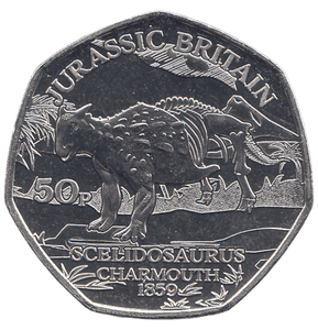 2023 50 PENCE JURASSIC BRITAIN SCELIDOSAURUS ( BU ) - WORLD COINS - Cambridgeshire Coins