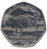 2023 50 PENCE JURASSIC BRITAIN SCELIDOSAURUS ( BU ) - WORLD COINS - Cambridgeshire Coins