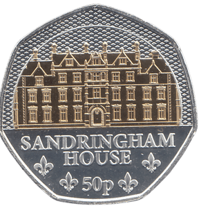 2023 50 PENCE SANDRINGHAM HOUSE ( BU ) - WORLD COINS - Cambridgeshire Coins