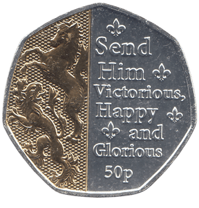 2023 50 PENCE SEND HIM VICTORIOUS HAPPY AND GLORIOUS ( BU ) - WORLD COINS - Cambridgeshire Coins