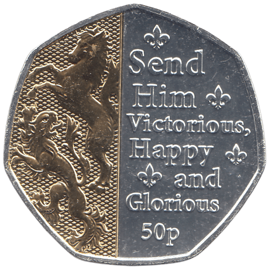 2023 50 PENCE SEND HIM VICTORIOUS HAPPY AND GLORIOUS ( BU ) - WORLD COINS - Cambridgeshire Coins