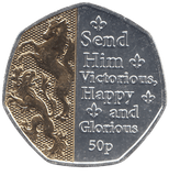 2023 50 PENCE SEND HIM VICTORIOUS HAPPY AND GLORIOUS ( BU ) - WORLD COINS - Cambridgeshire Coins