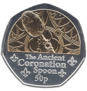2023 50 PENCE THE ANCIENT CORONATION SPOON ( BU ) - WORLD COINS - Cambridgeshire Coins