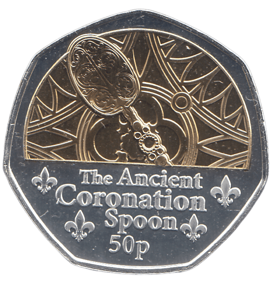 2023 50 PENCE THE ANCIENT CORONATION SPOON ( BU ) - WORLD COINS - Cambridgeshire Coins