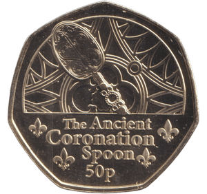2023 50 PENCE THE ANCIENT CORONATION SPOON ( BU ) - WORLD COINS - Cambridgeshire Coins