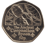2023 50 PENCE THE ANCIENT CORONATION SPOON ( BU ) - WORLD COINS - Cambridgeshire Coins
