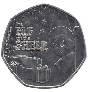 2023 50 PENCE THE ELF ON THE SHELF - WORLD COINS - Cambridgeshire Coins