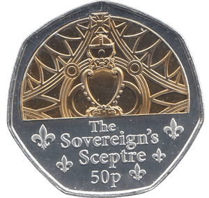 2023 50 PENCE THE SOVEREIGNS SCEPTRE ( BU ) - WORLD COINS - Cambridgeshire Coins